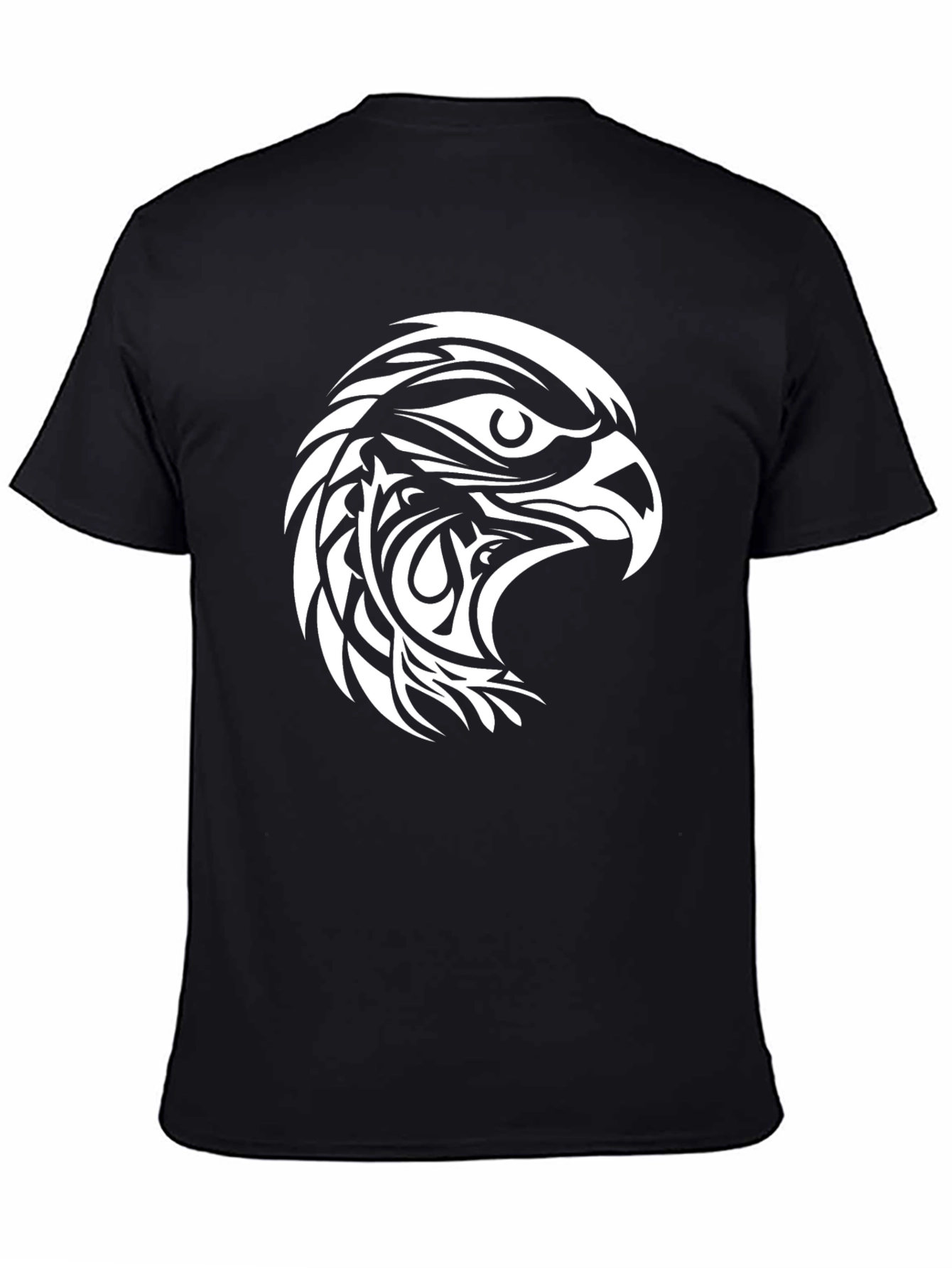Bold Eagle Graphic Tee - Black Cotton