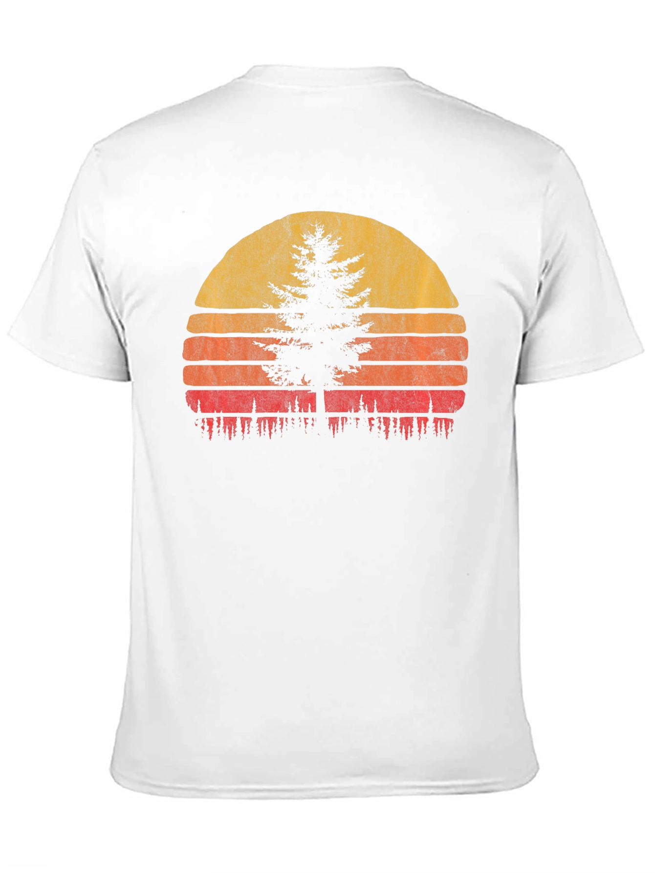 Retro Sunset Tree Graphic Tee - Nature Lovers T-Shirt