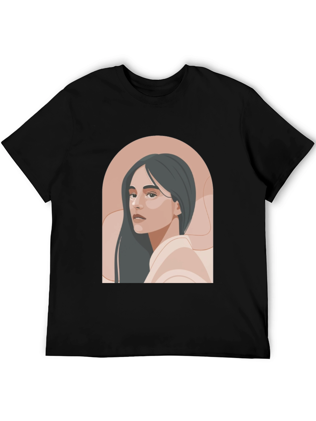 Stylish Portrait Graphic Tee - Modern Unisex Design