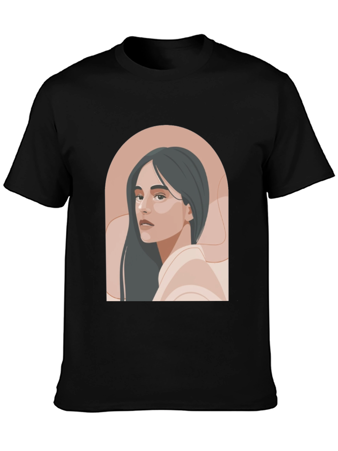 Stylish Portrait Graphic Tee - Modern Unisex Design