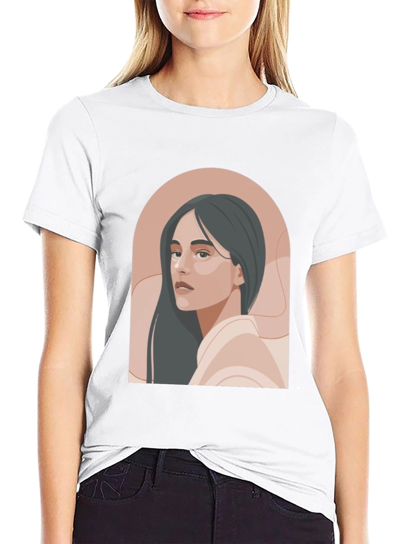 Stylish Portrait Graphic Tee - Modern Unisex Design