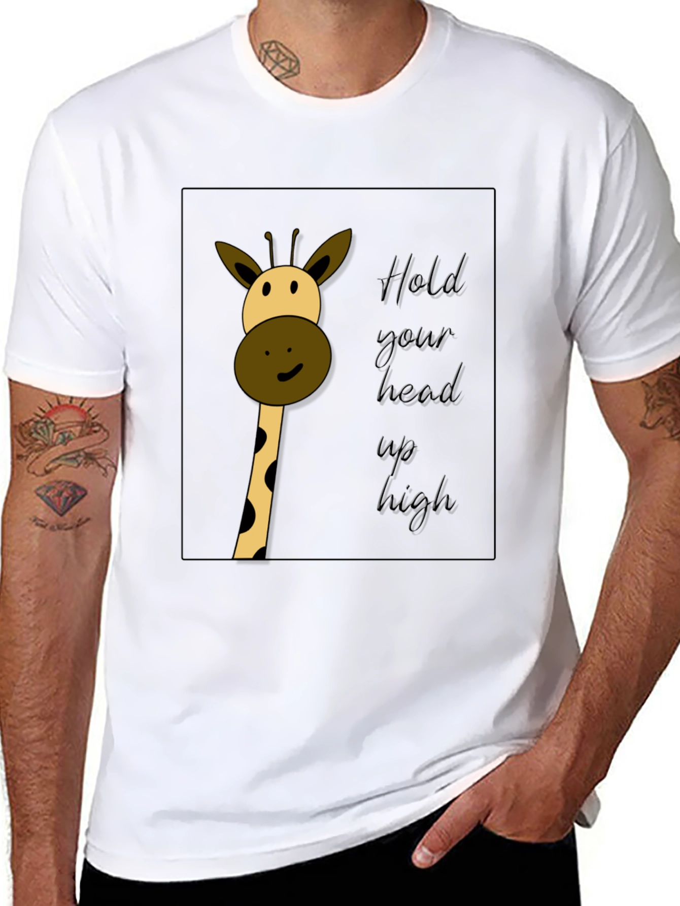 Giraffe Graphic Tee - Hold Your Head Up High