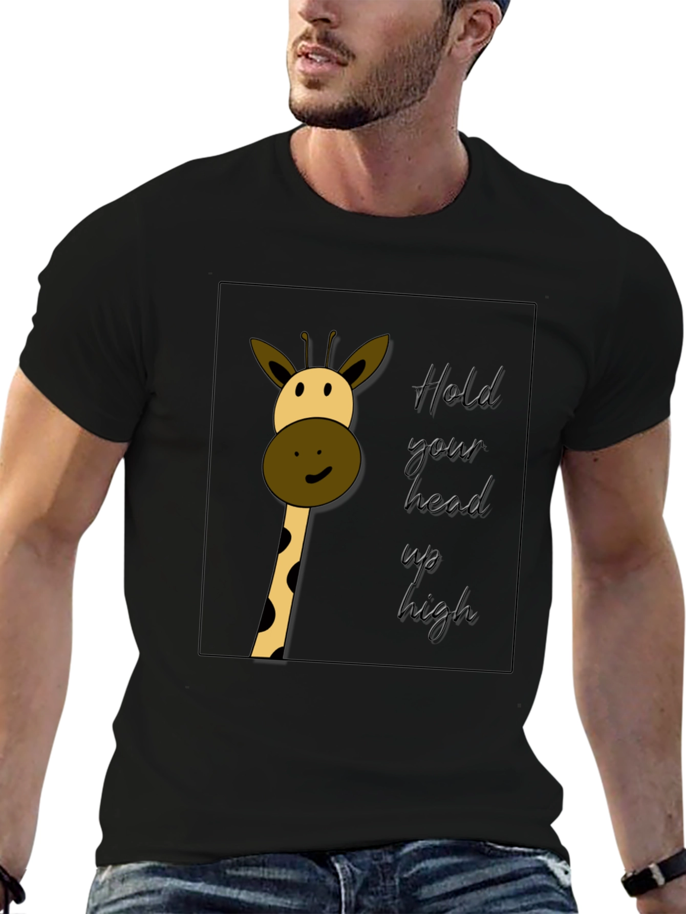 Giraffe Graphic Tee - Hold Your Head Up High