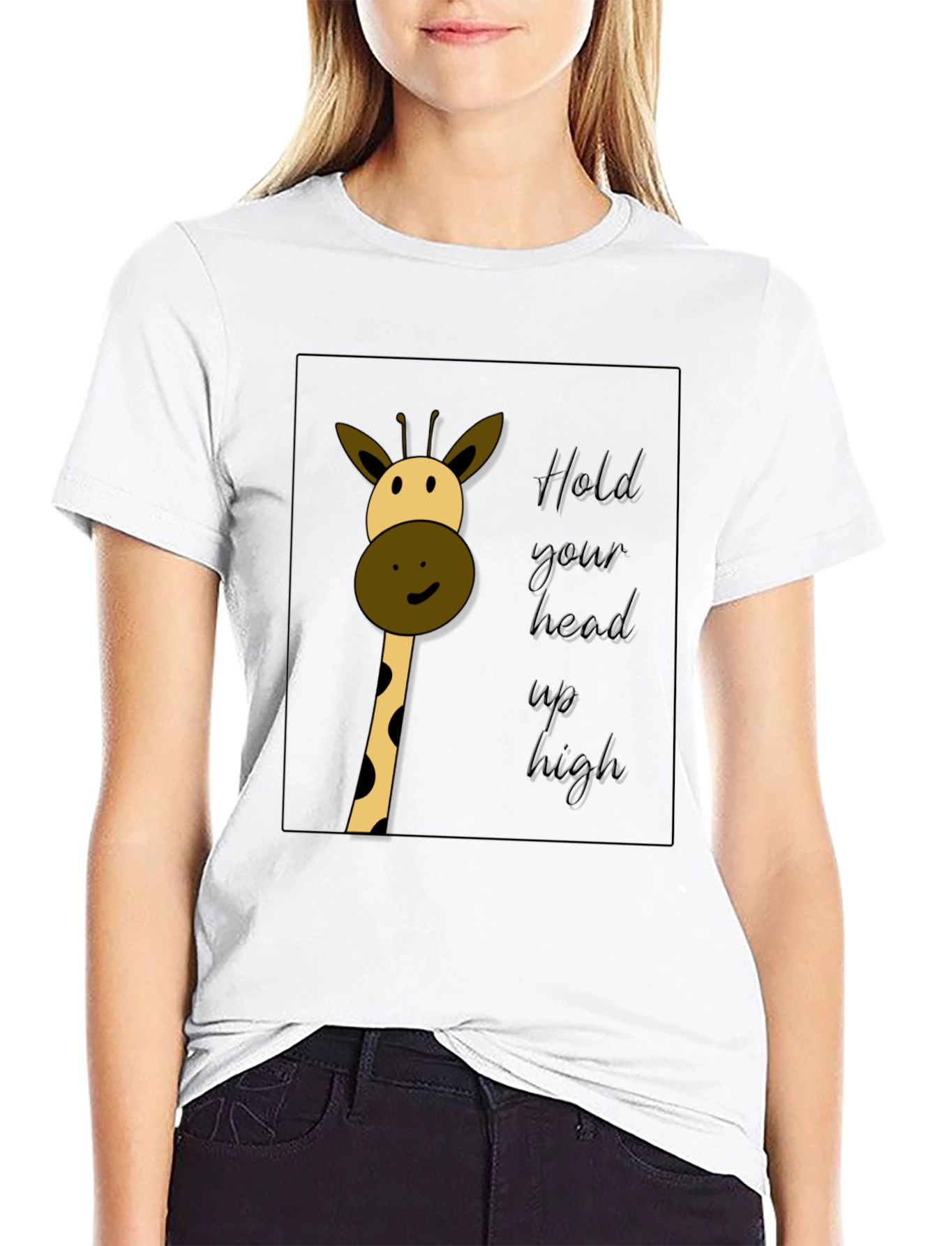 Giraffe Graphic Tee - Hold Your Head Up High