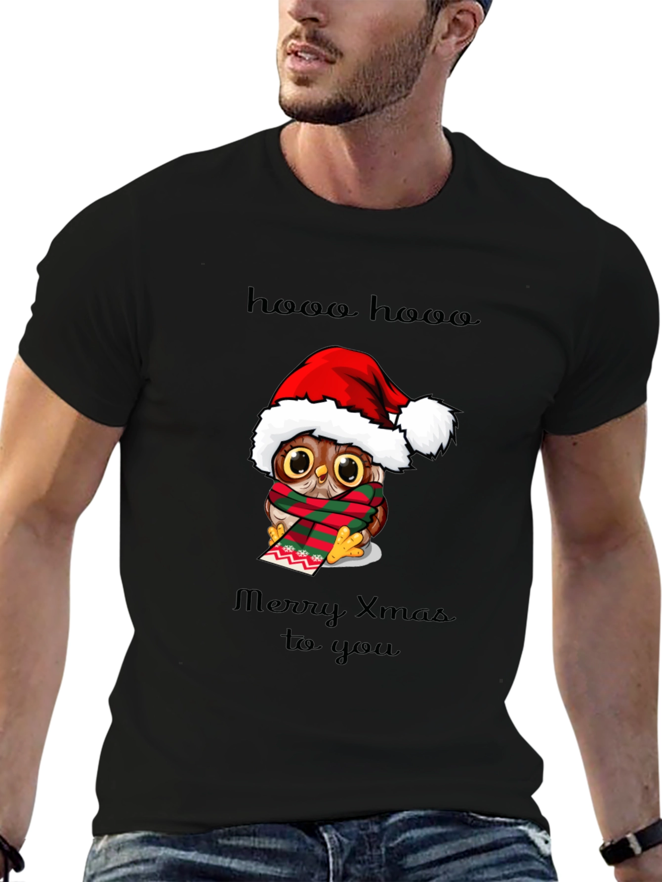 Christmas Owl Graphic T-Shirt