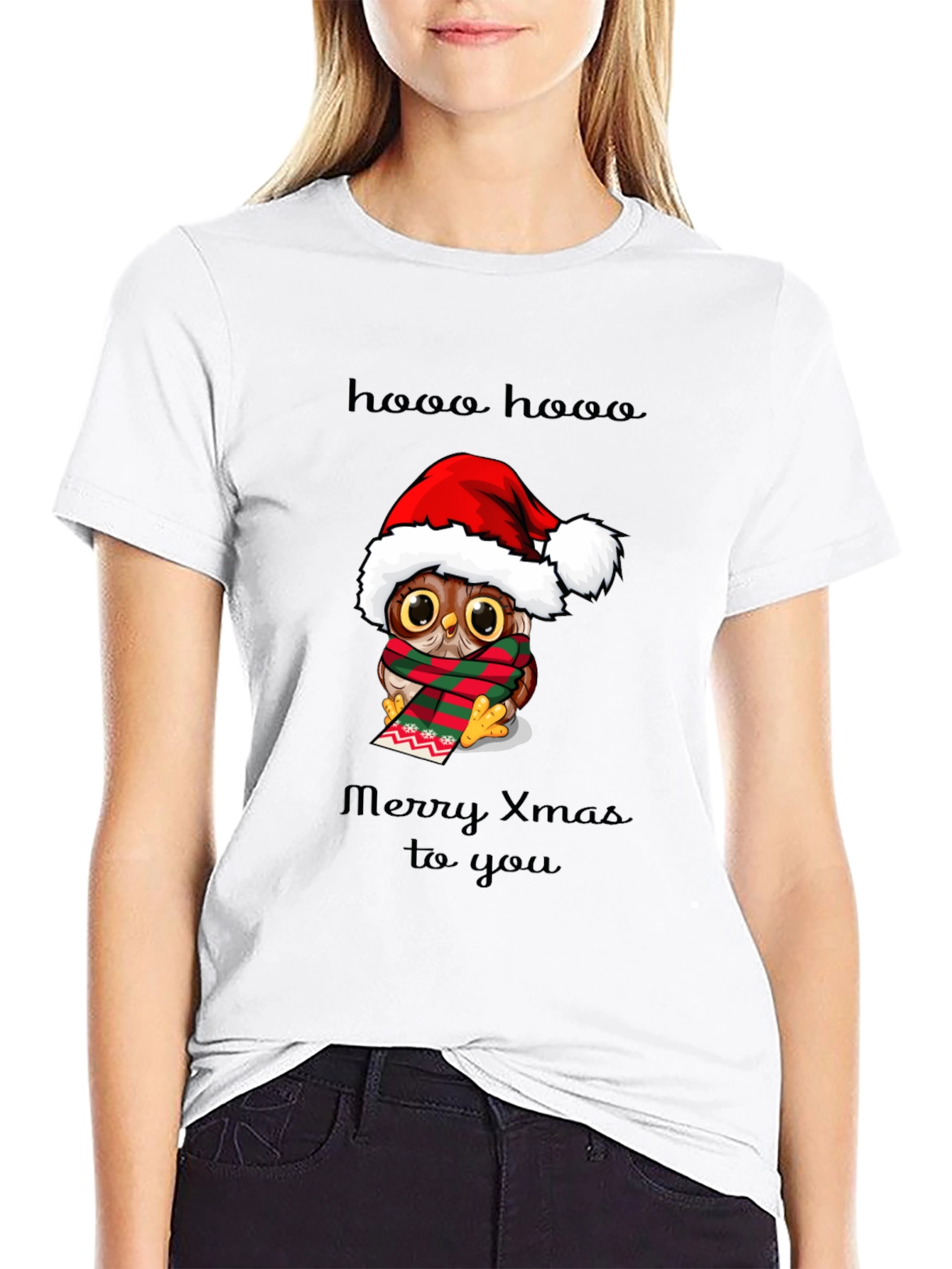 Christmas Owl Graphic T-Shirt
