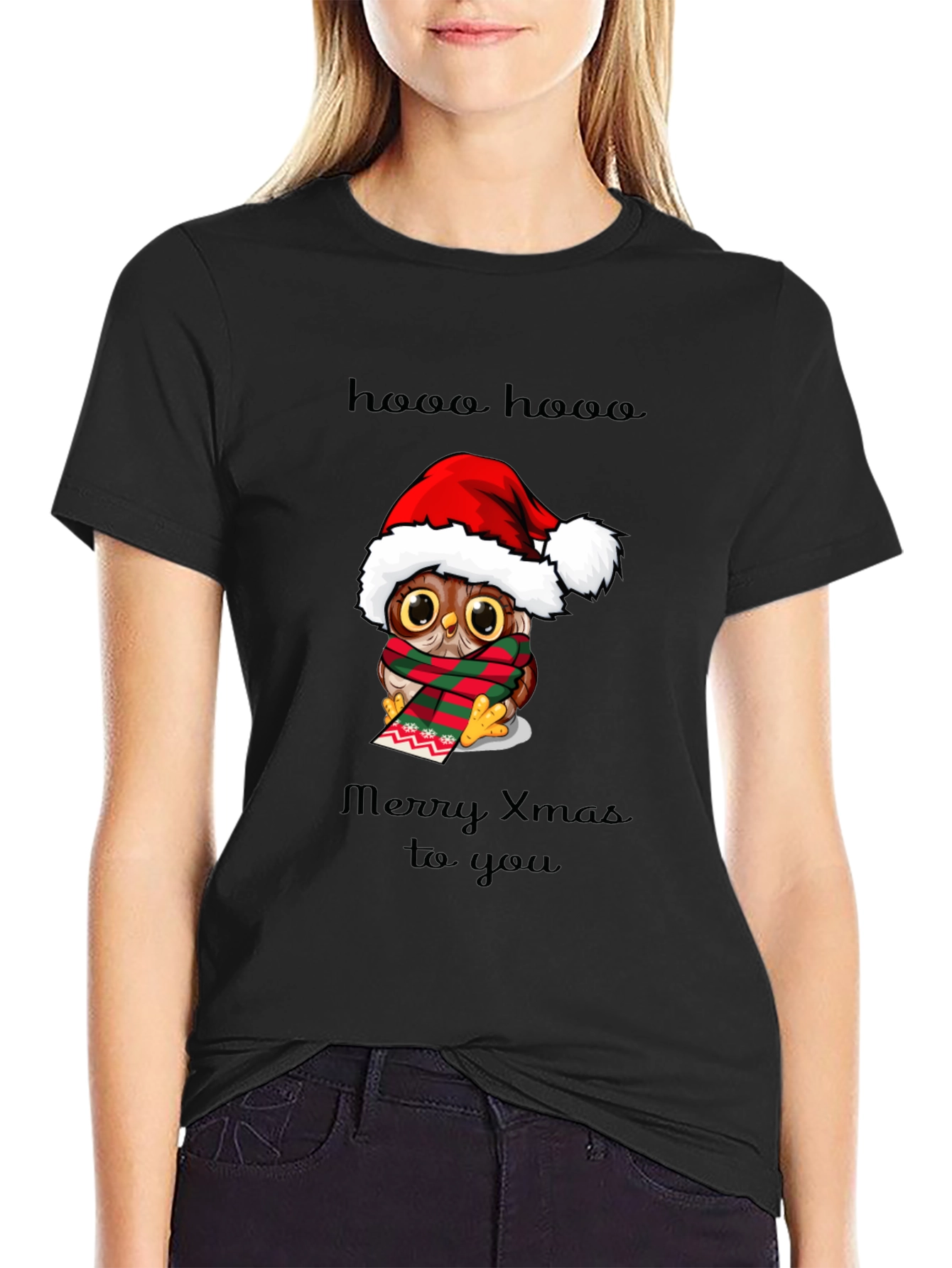 Christmas Owl Graphic T-Shirt