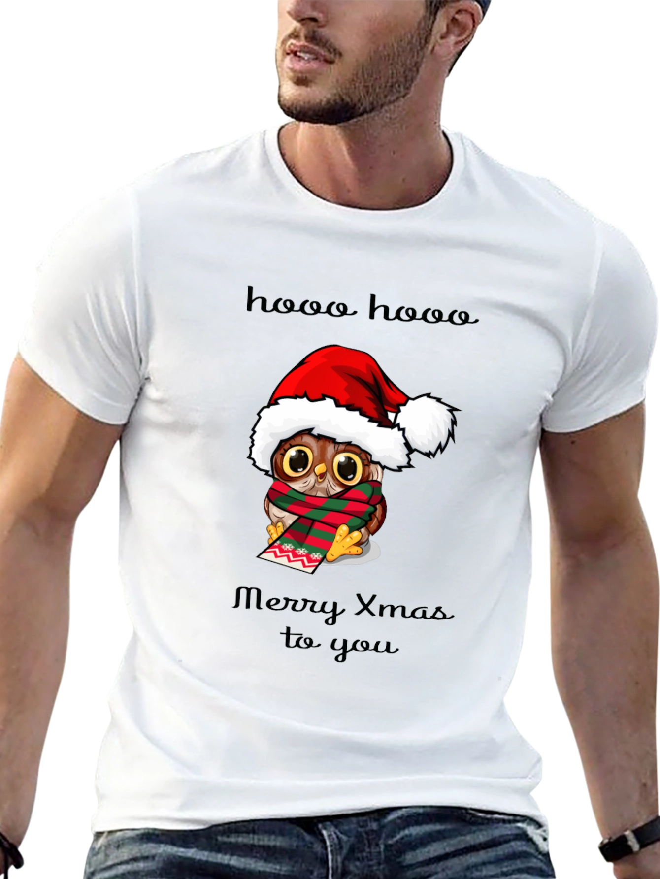 Christmas Owl Graphic T-Shirt