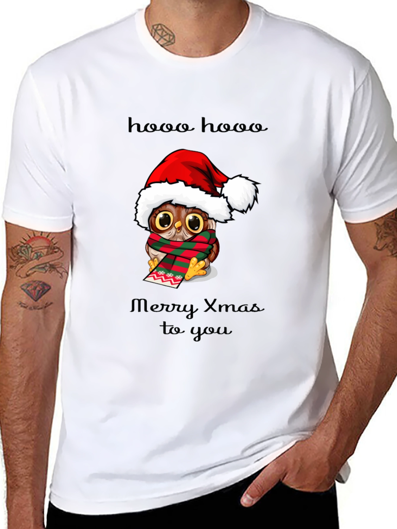 Christmas Owl Graphic T-Shirt