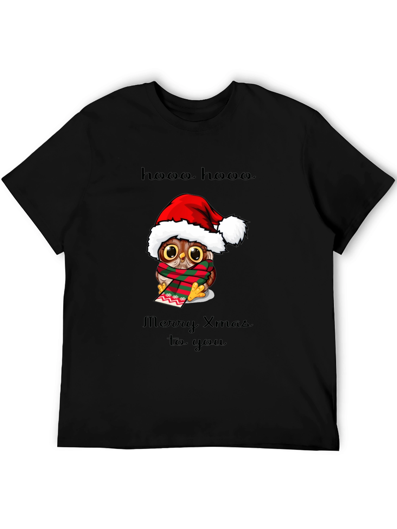 Christmas Owl Graphic T-Shirt