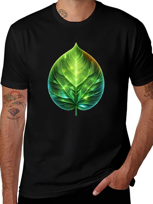 Leaf Design Graphic Tee - Nature Inspired T-Shirt