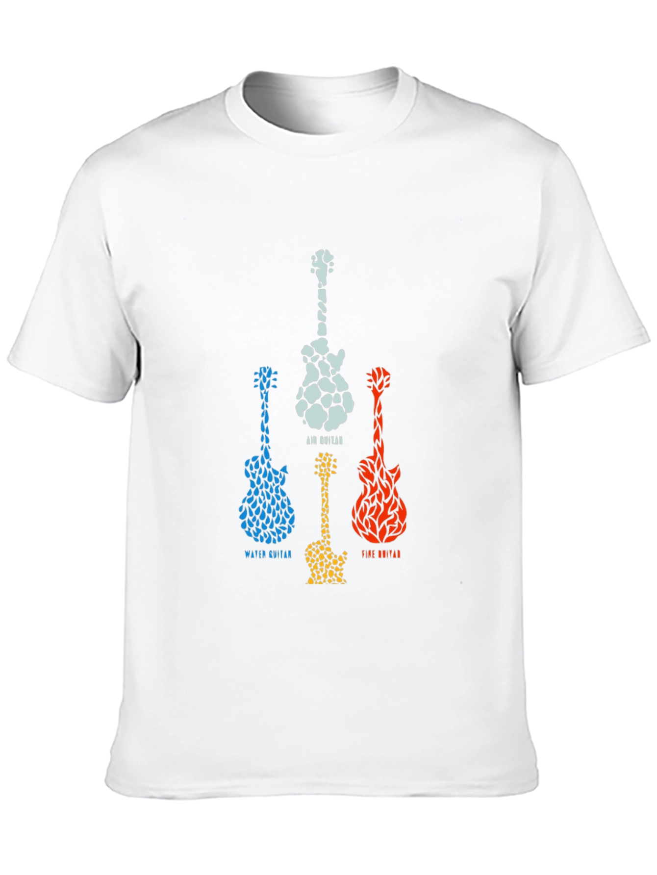 Elemental Guitar T-Shirt - Air Water Earth Fire