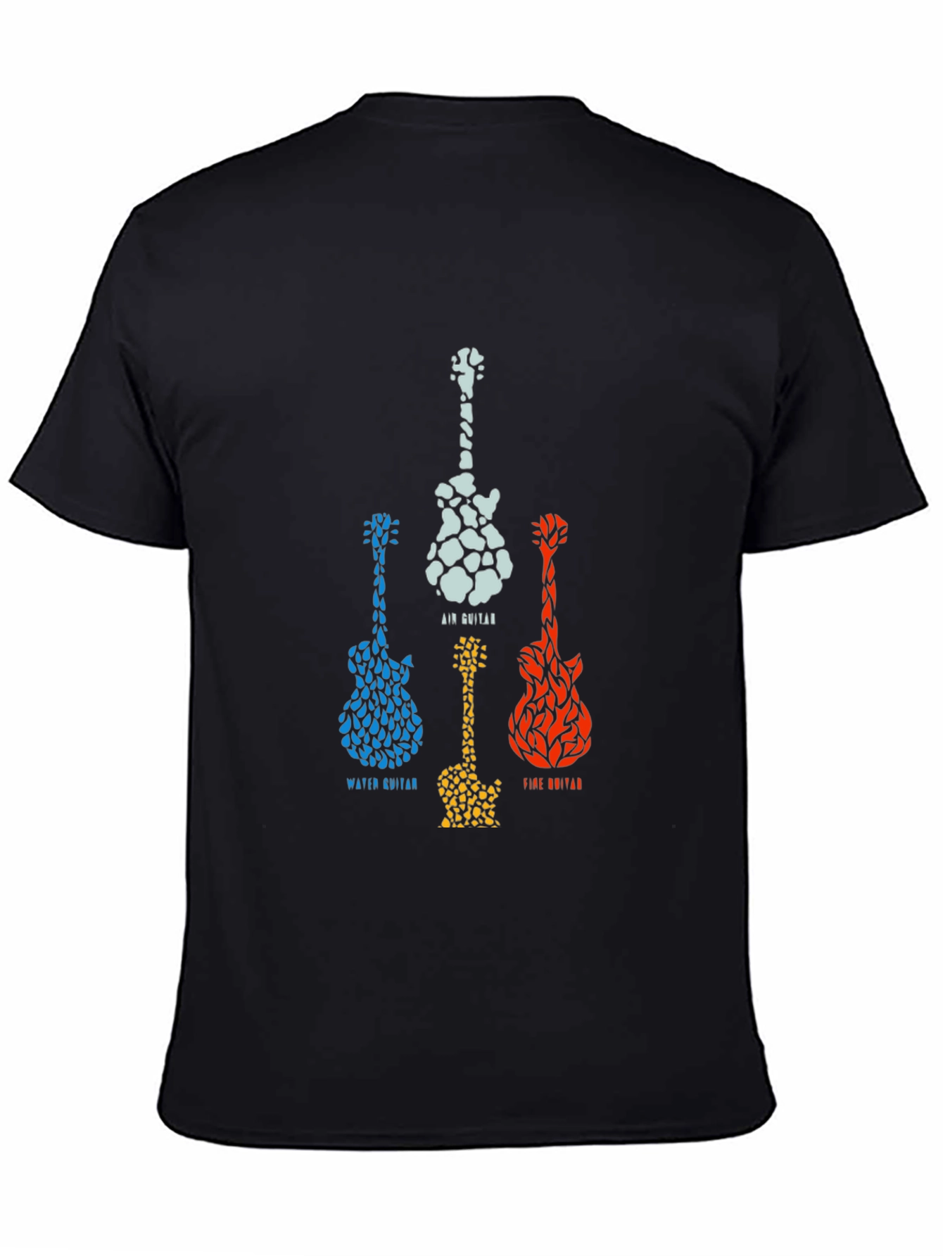 Elemental Guitar T-Shirt - Air Water Earth Fire