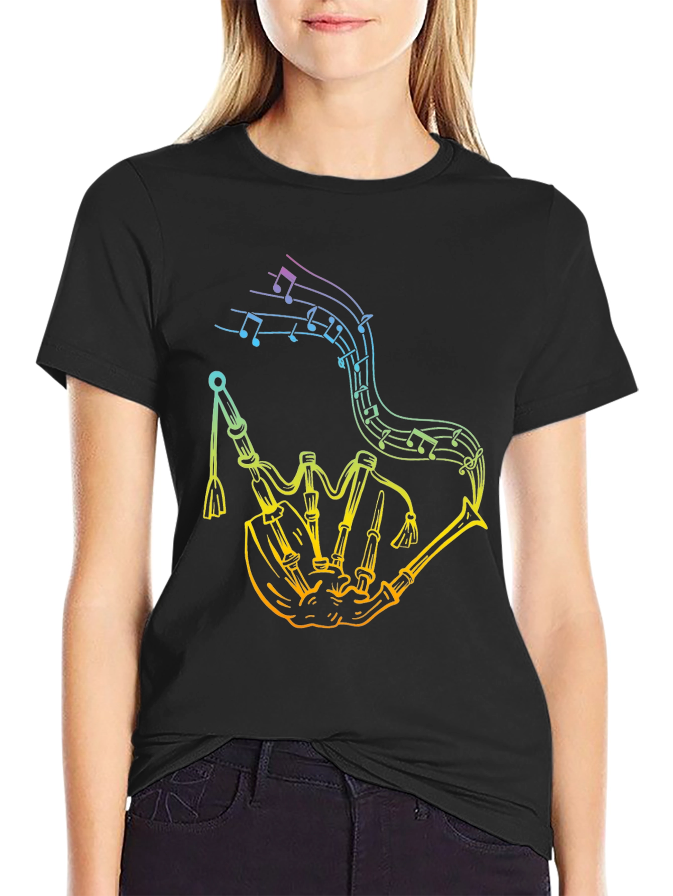 Rainbow Bagpipe Music Tee