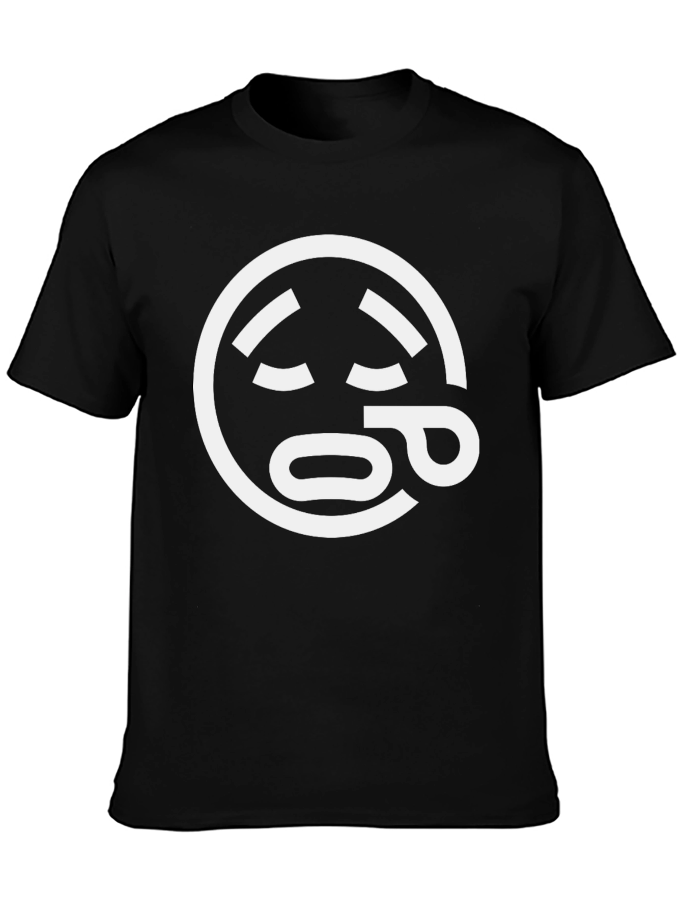 Sleepy Emoji Graphic Tee - Black