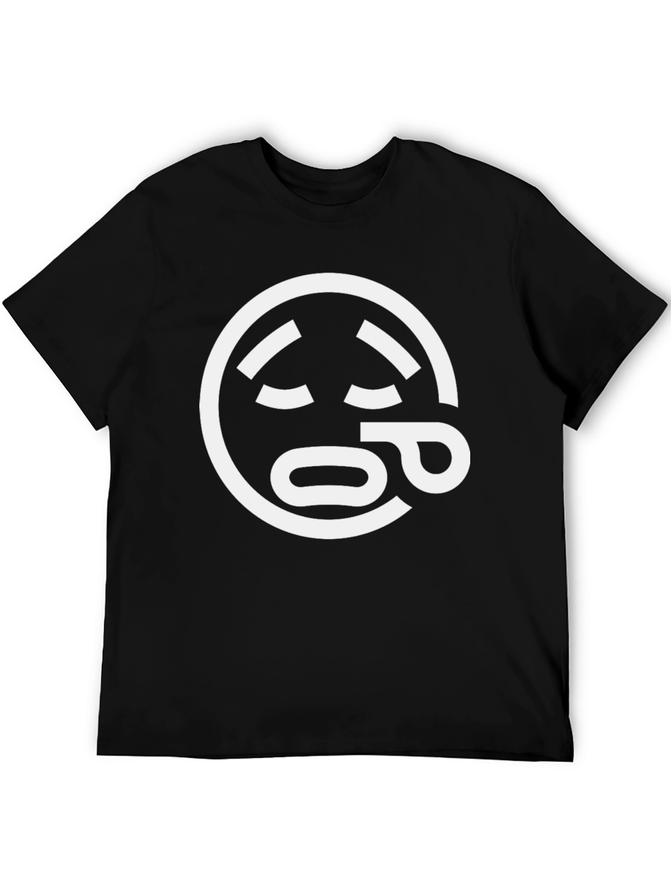 Sleepy Emoji Graphic Tee - Black