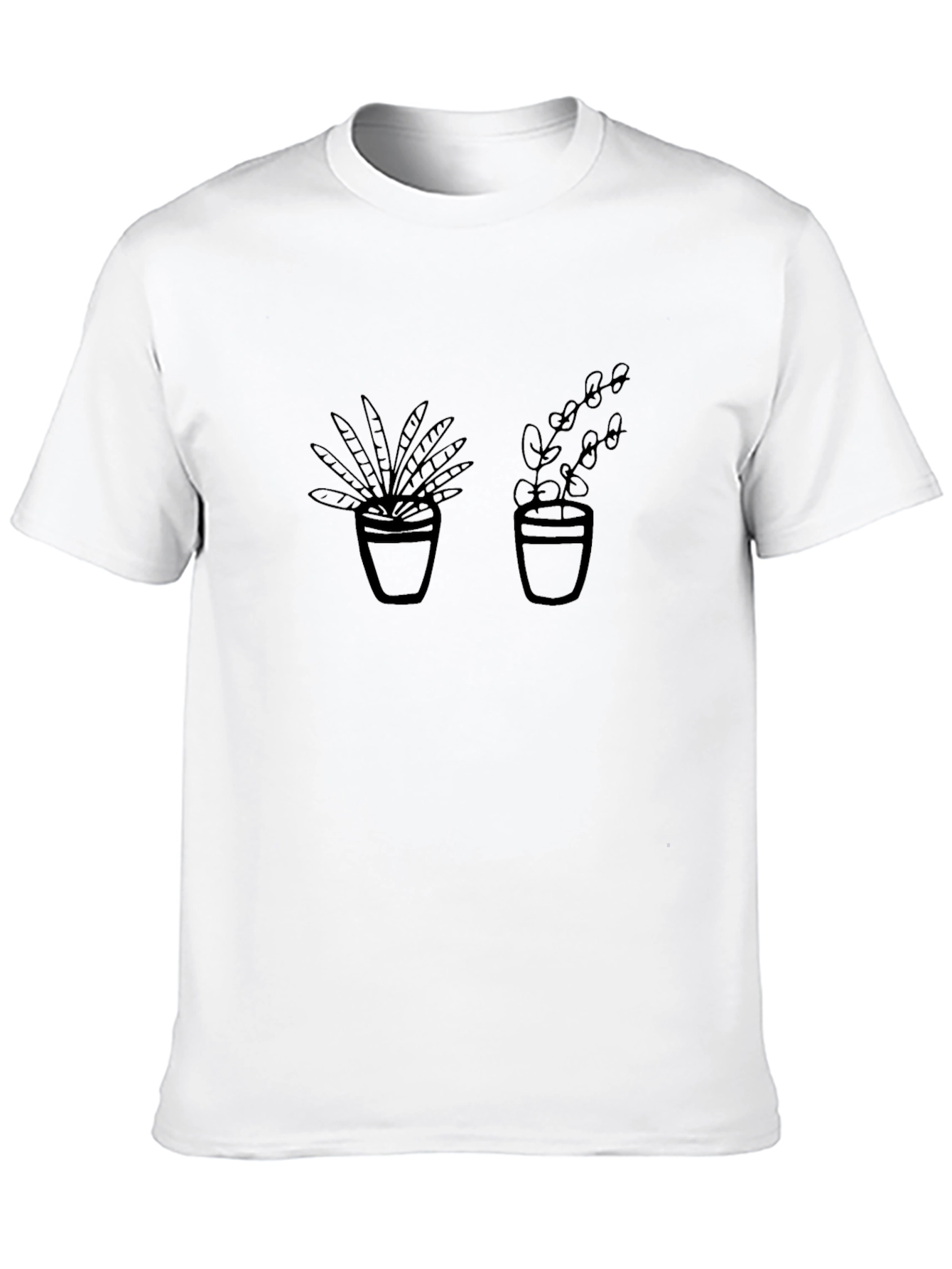 Potted Plants Graphic Tee - Black