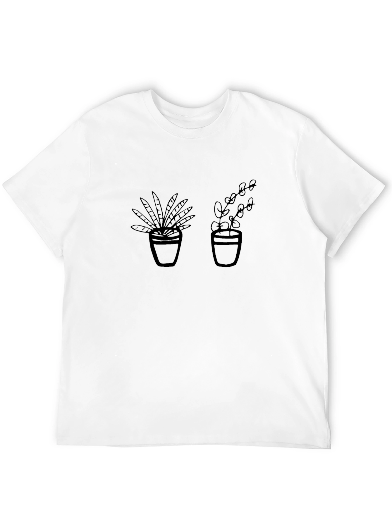 Potted Plants Graphic Tee - Black