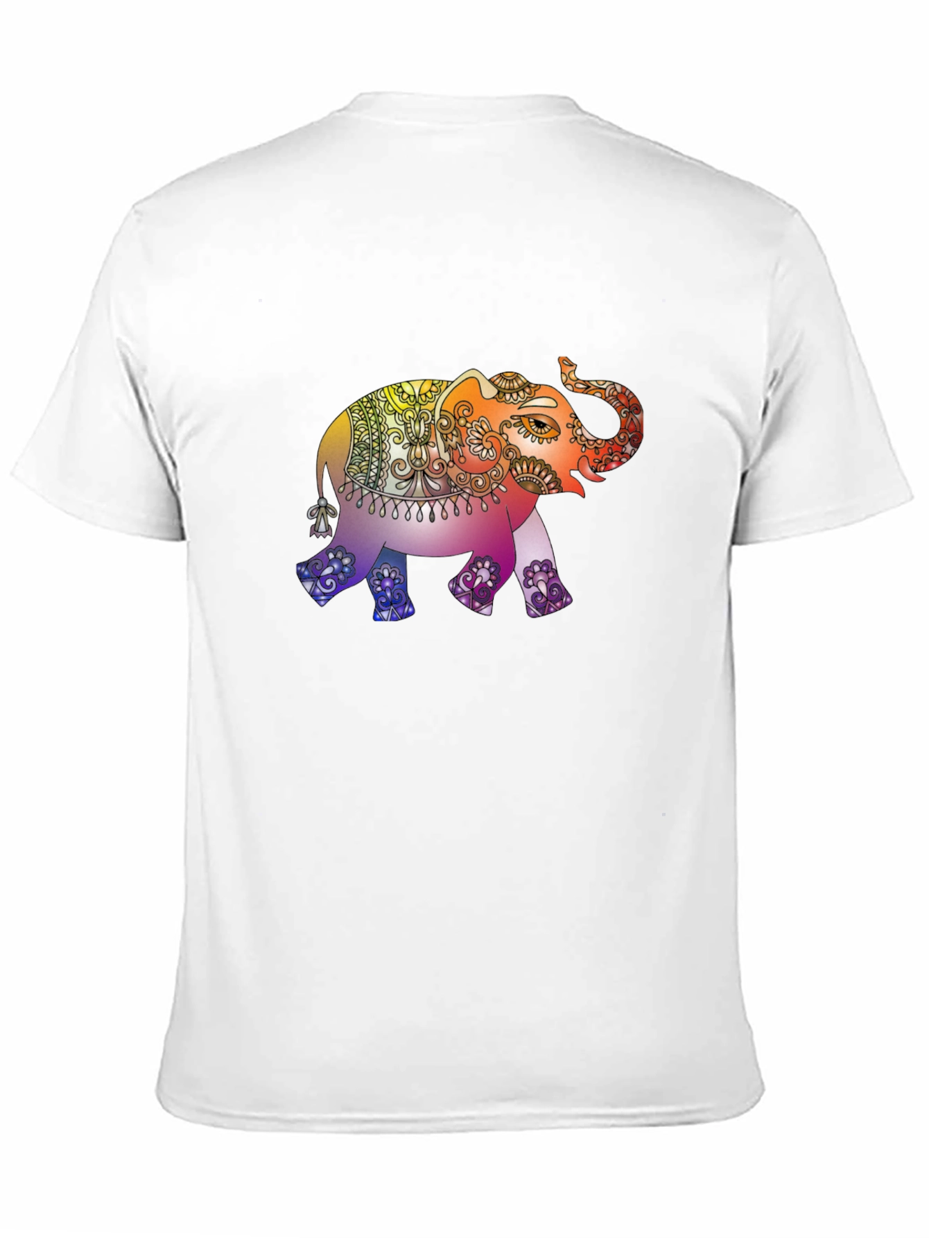 Elephant Mandala Graphic Tee - Mens Black T-Shirt