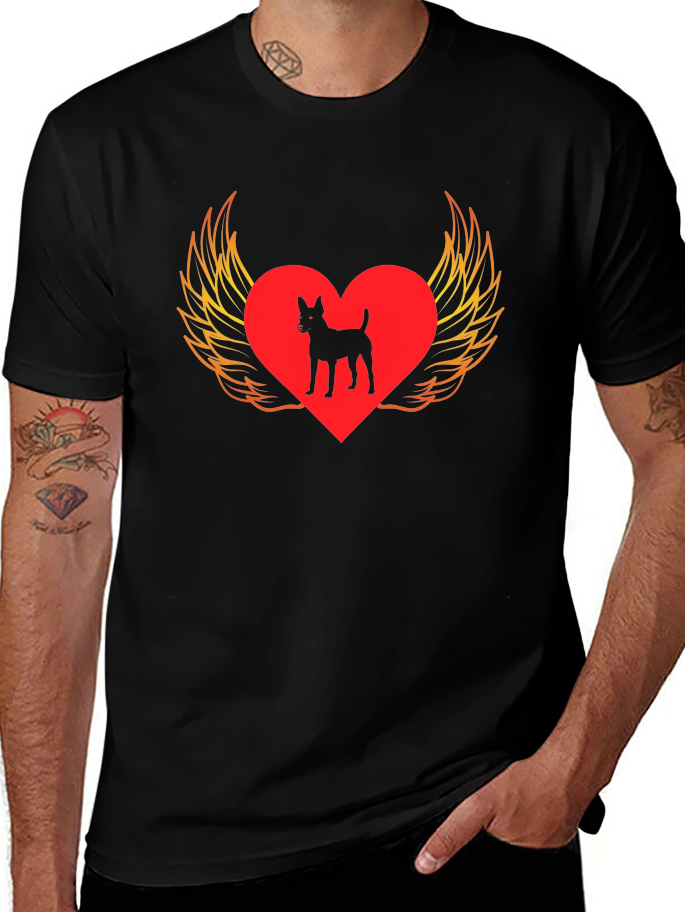 Dog Heart Wings T-Shirt