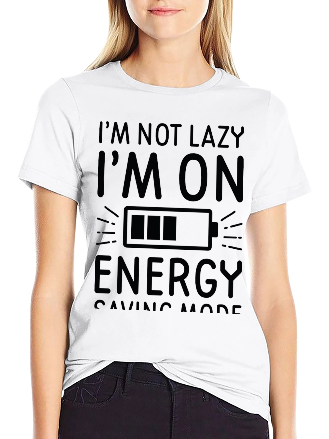 Energy Saving Mode Tee - Funny Lazy T-Shirt