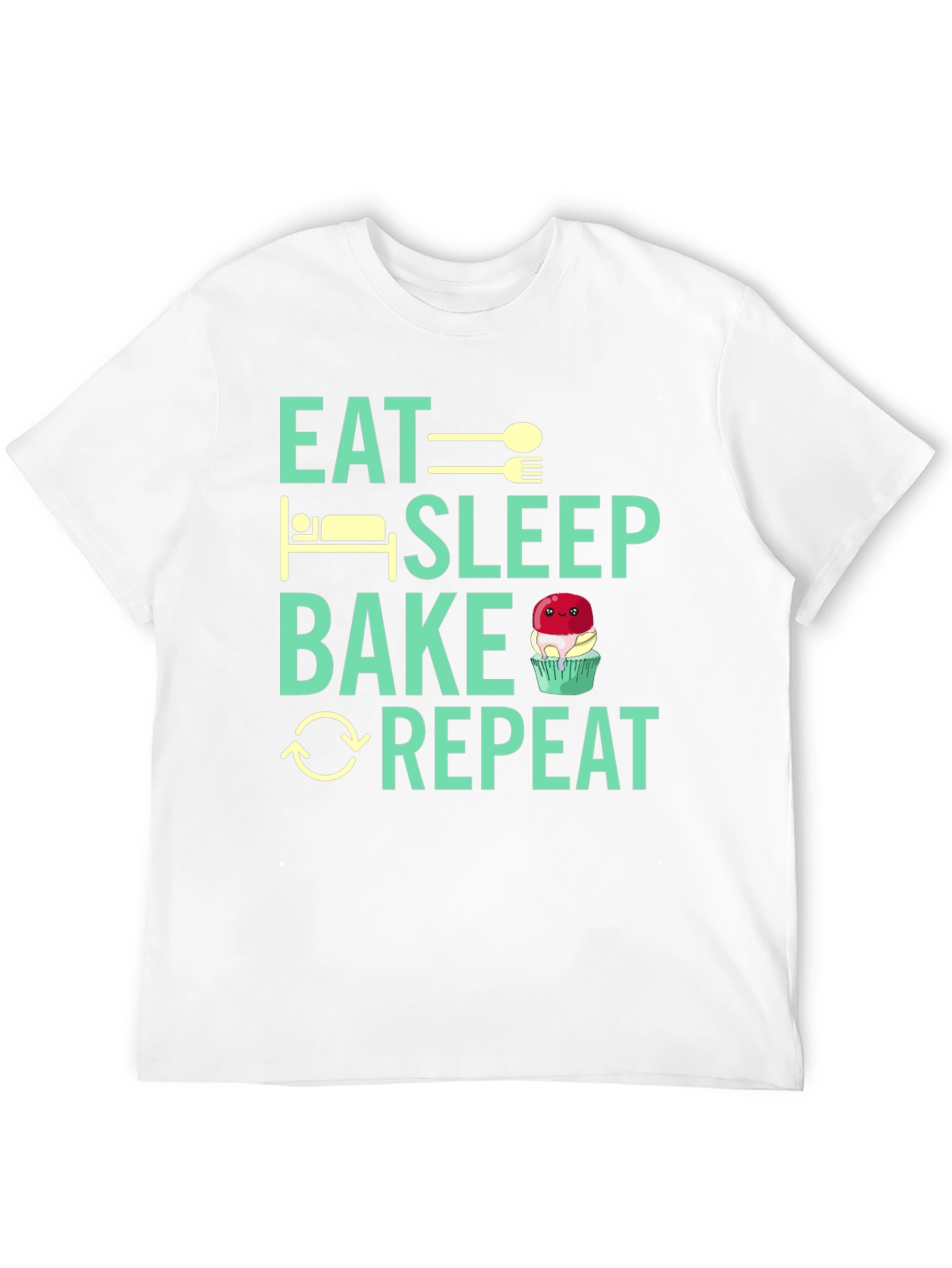 Eat Sleep Bake Repeat Graphic Tee