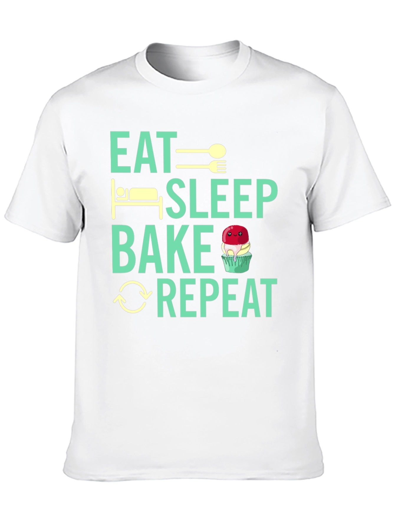 Eat Sleep Bake Repeat Graphic Tee