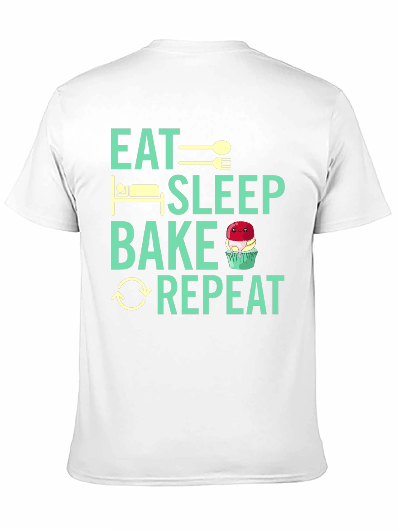 Eat Sleep Bake Repeat Graphic Tee