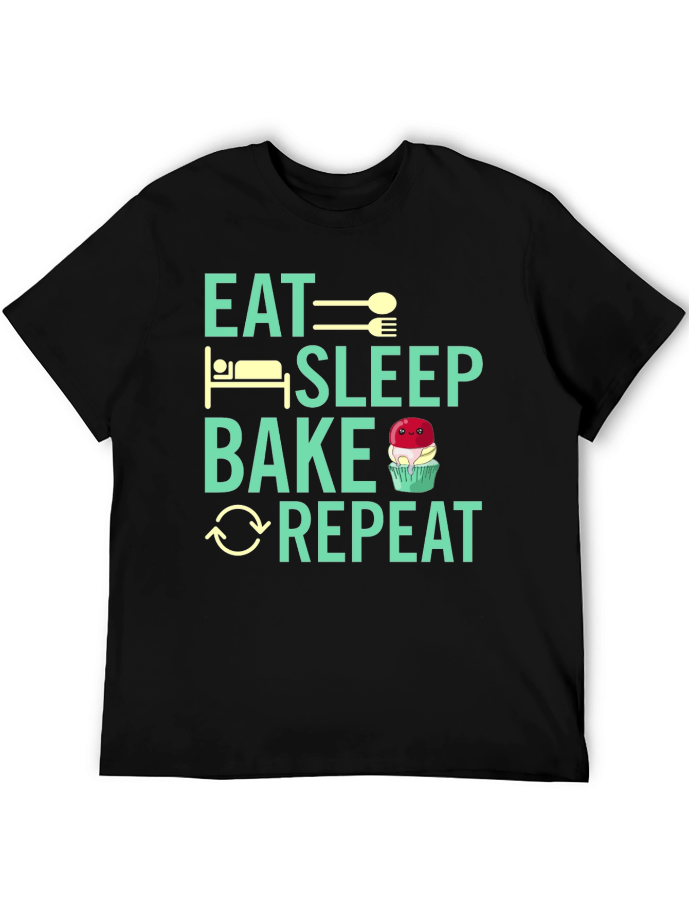 Eat Sleep Bake Repeat Graphic Tee