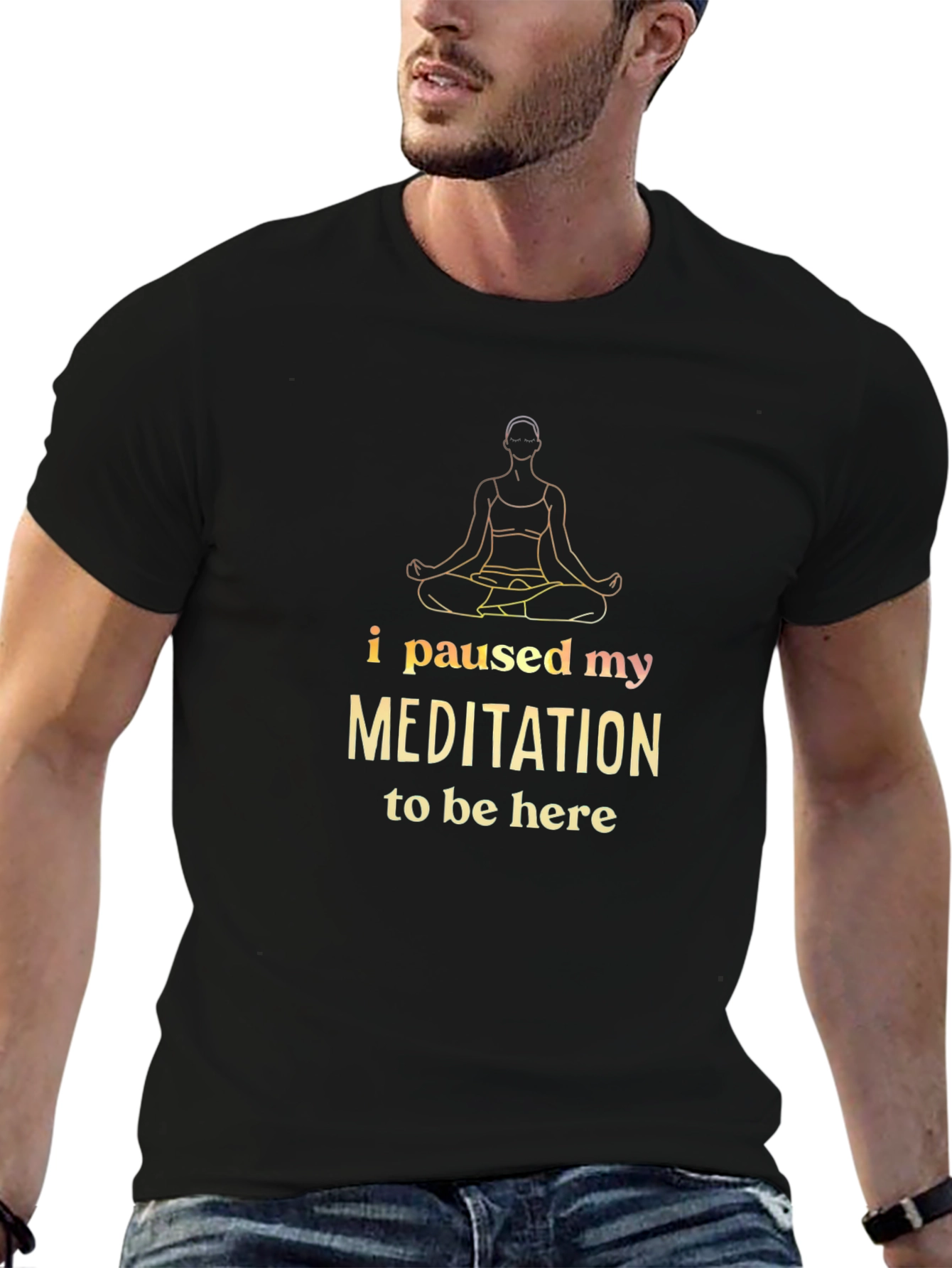 Meditation Break Black T-Shirt