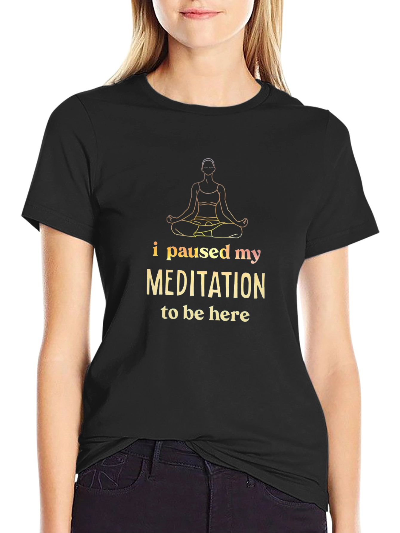 Meditation Break Black T-Shirt