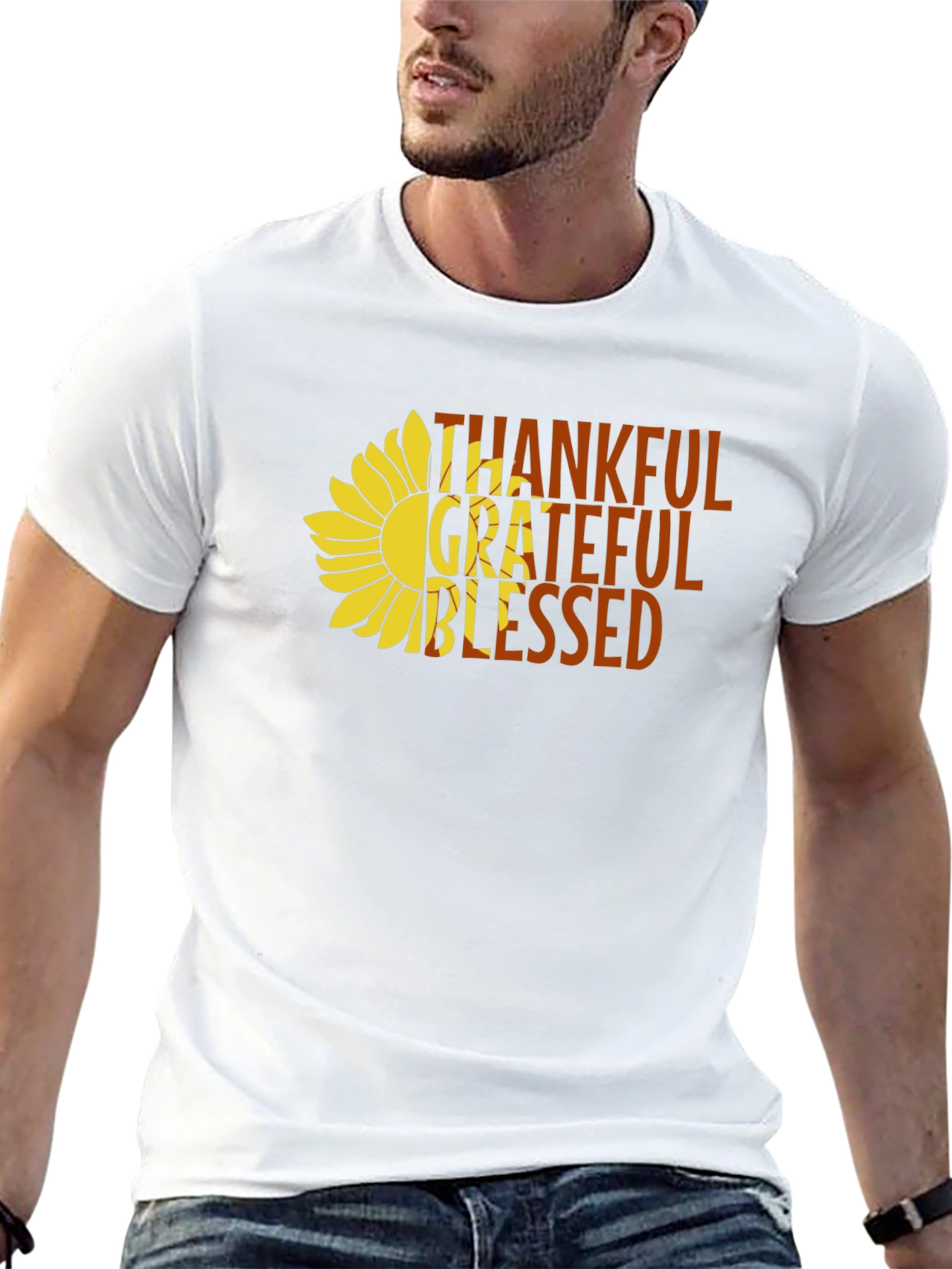 Thankful Grateful Blessed Graphic T-Shirt