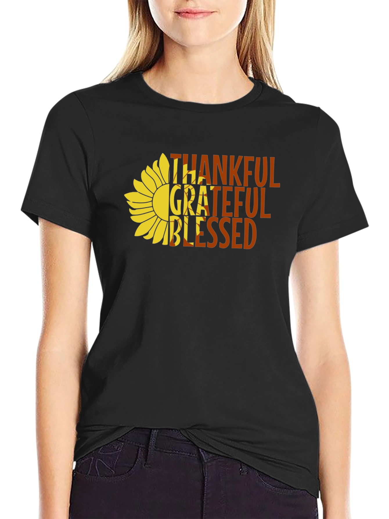 Thankful Grateful Blessed Graphic T-Shirt