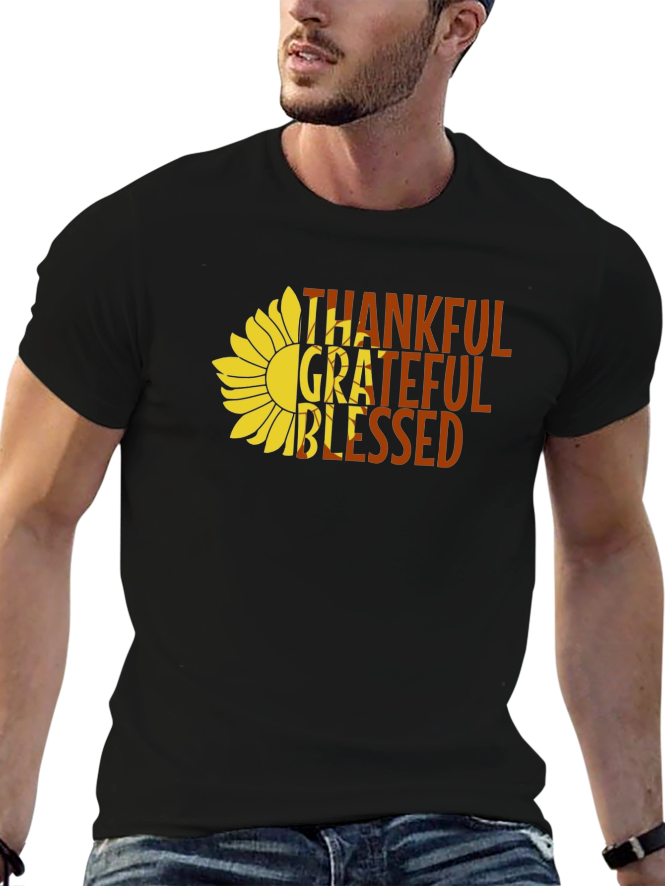 Thankful Grateful Blessed Graphic T-Shirt