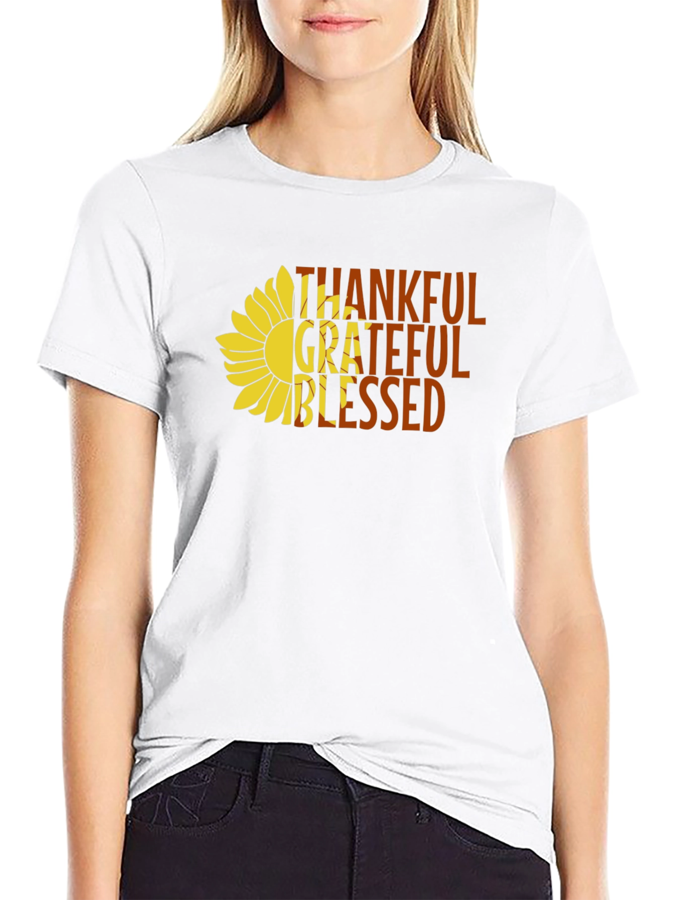 Thankful Grateful Blessed Graphic T-Shirt