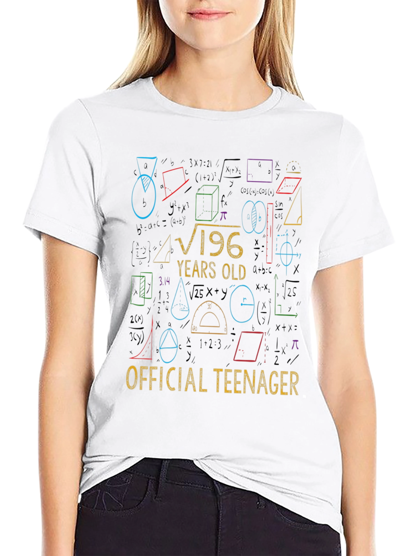 Funny 14th Birthday Math Equation Teenager T-Shirt