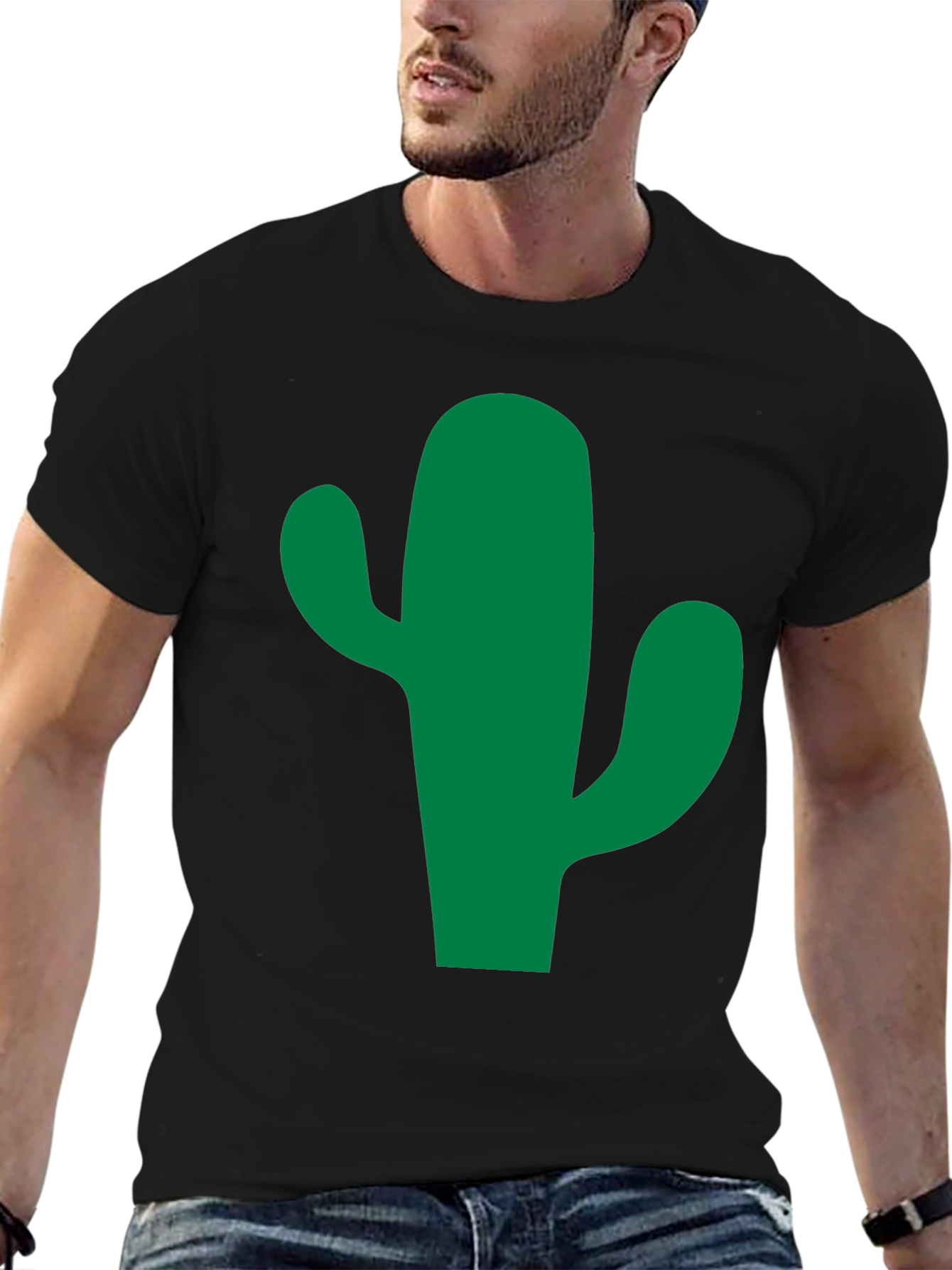 Cactus Graphic Tee - Black Cotton Blend