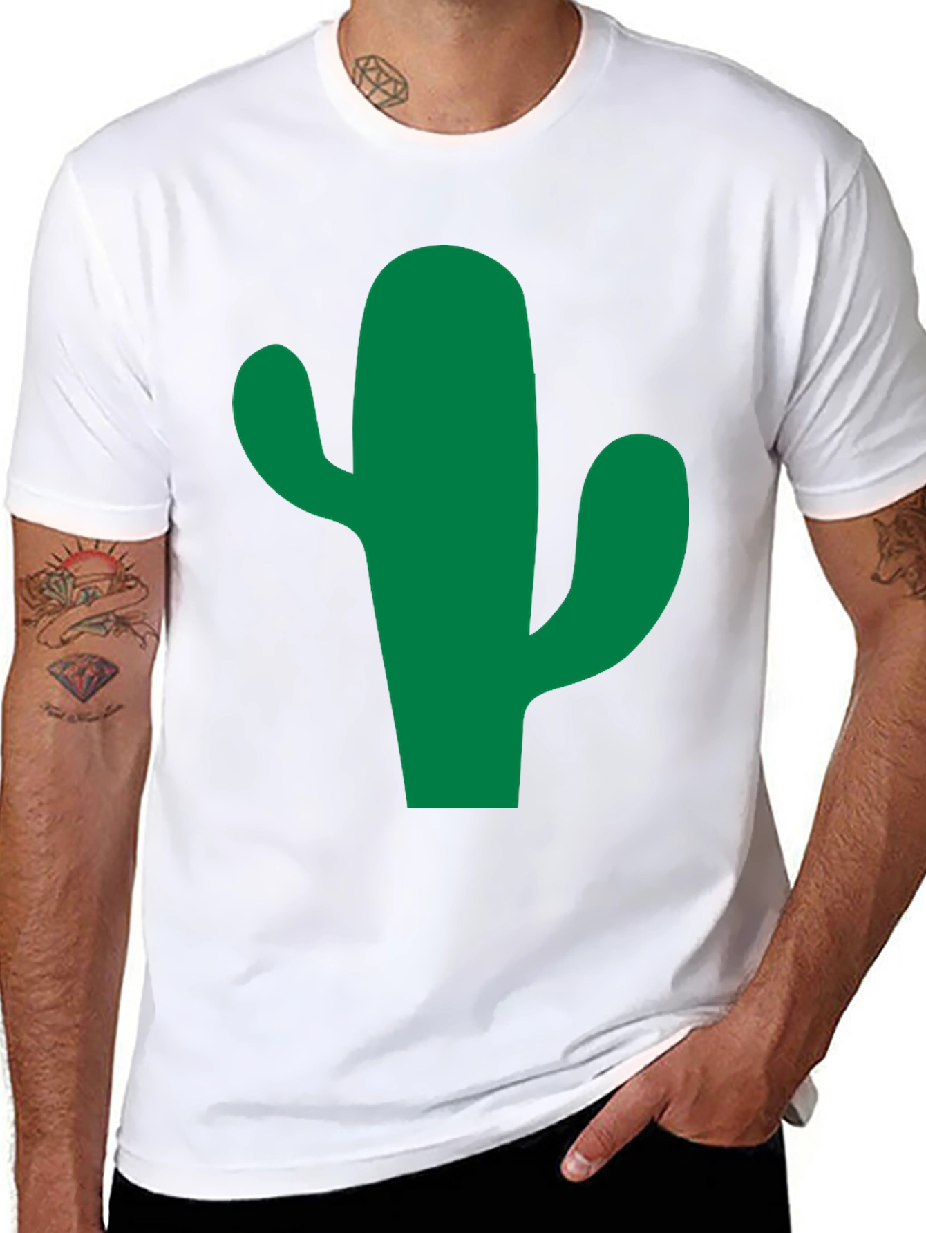 Cactus Graphic Tee - Black Cotton Blend