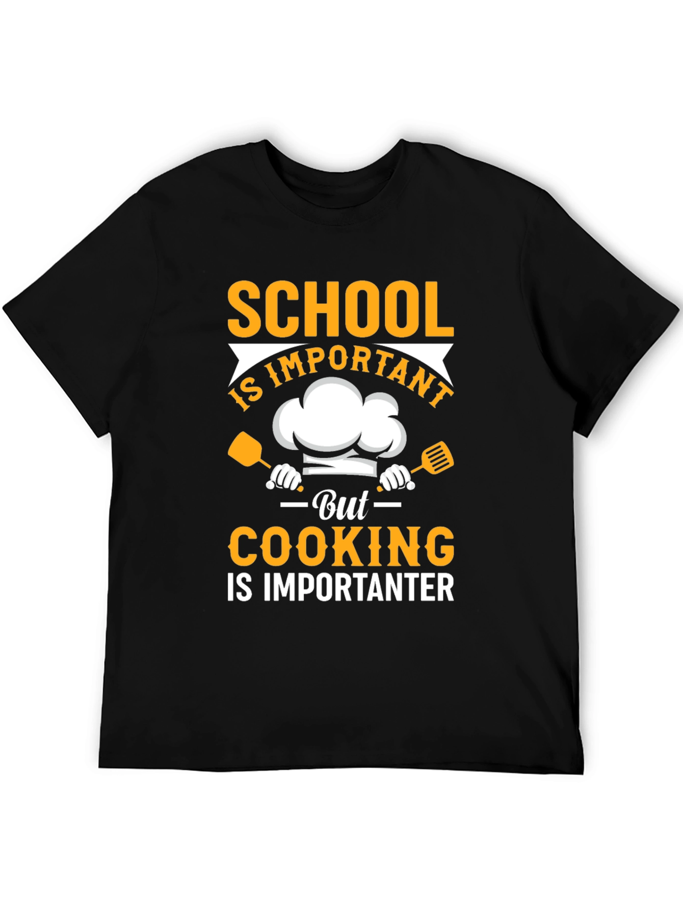 School vs Cooking T-Shirt - Funny Chef Gift
