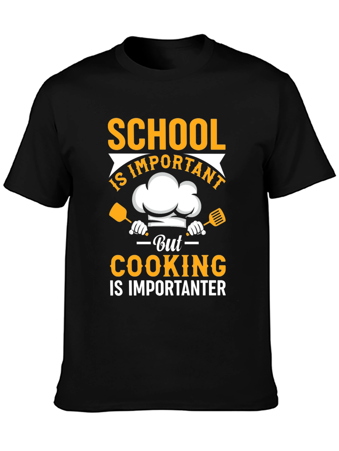 School vs Cooking T-Shirt - Funny Chef Gift