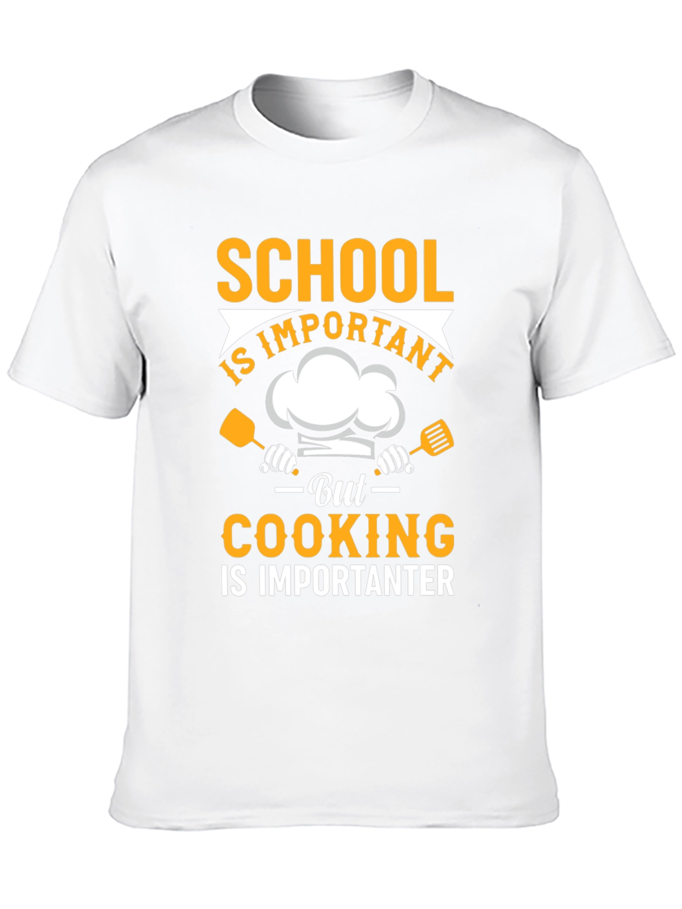 School vs Cooking T-Shirt - Funny Chef Gift