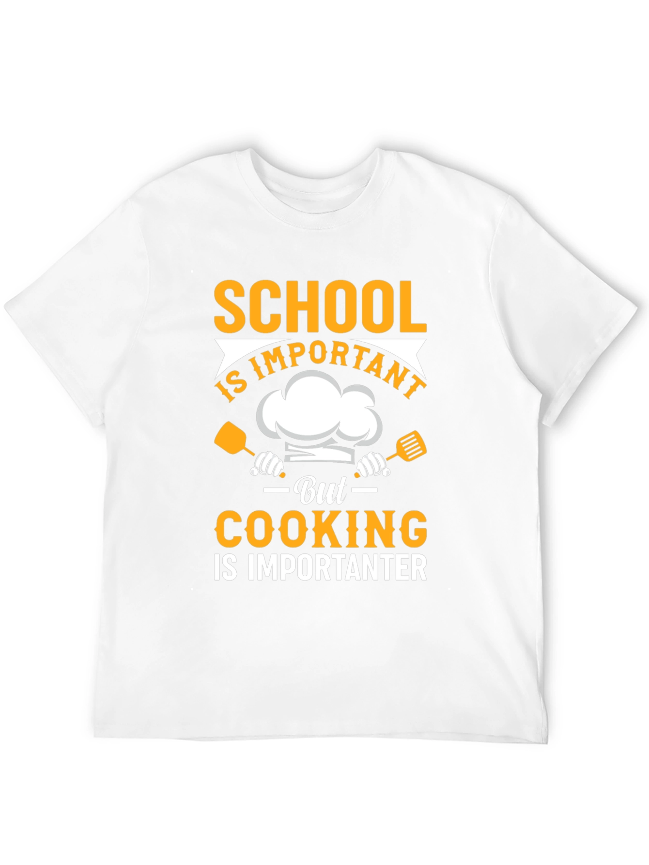 School vs Cooking T-Shirt - Funny Chef Gift
