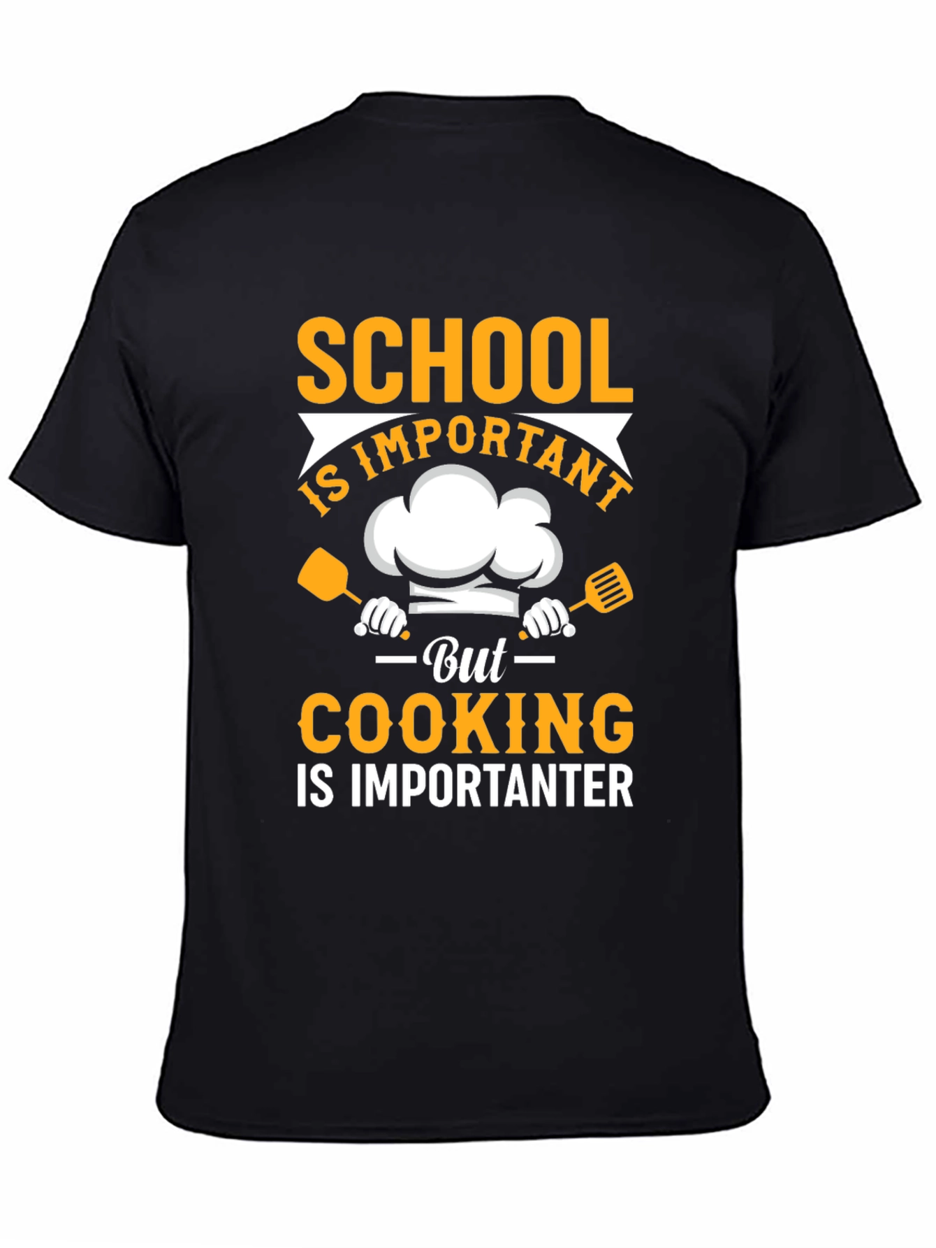 School vs Cooking T-Shirt - Funny Chef Gift
