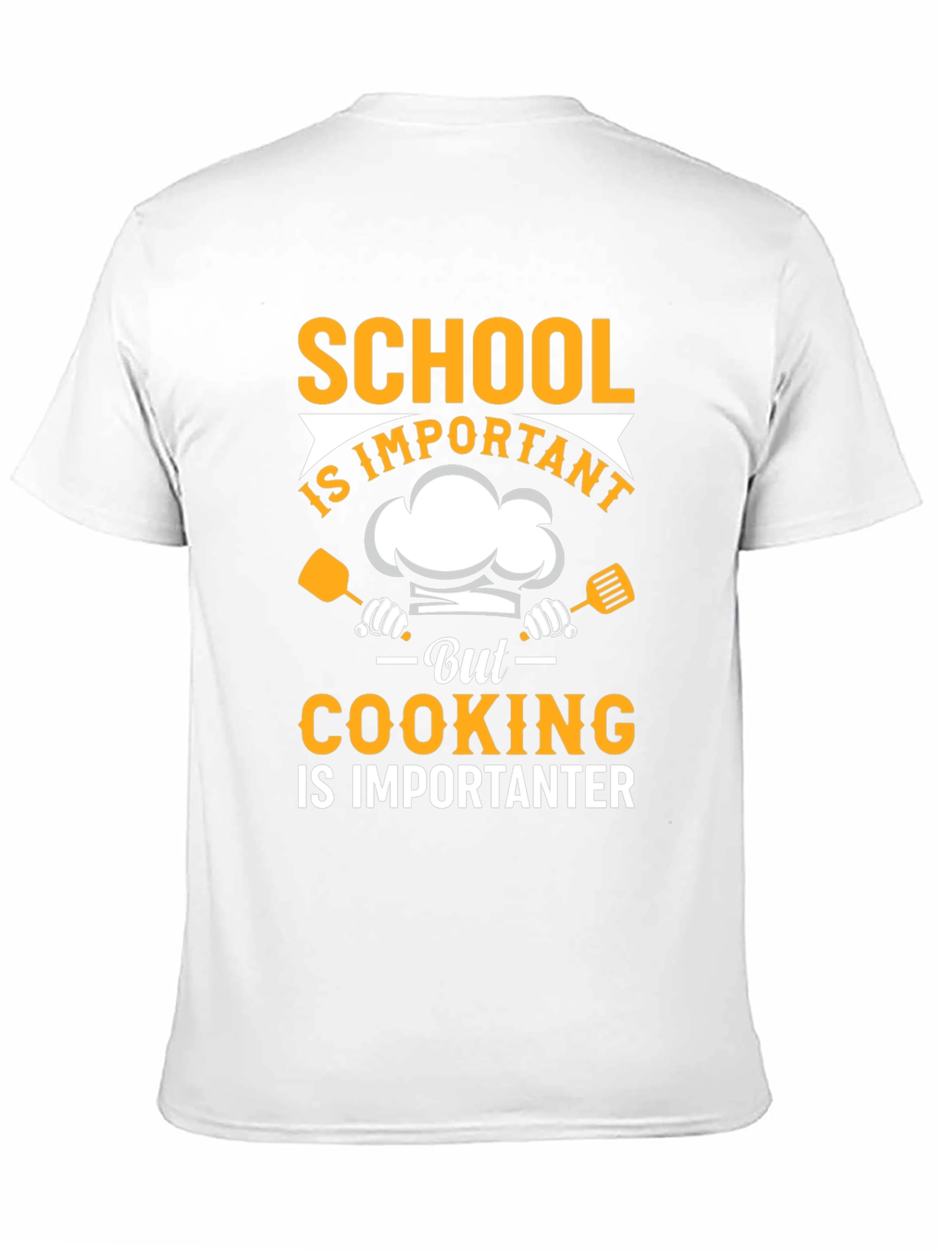 School vs Cooking T-Shirt - Funny Chef Gift