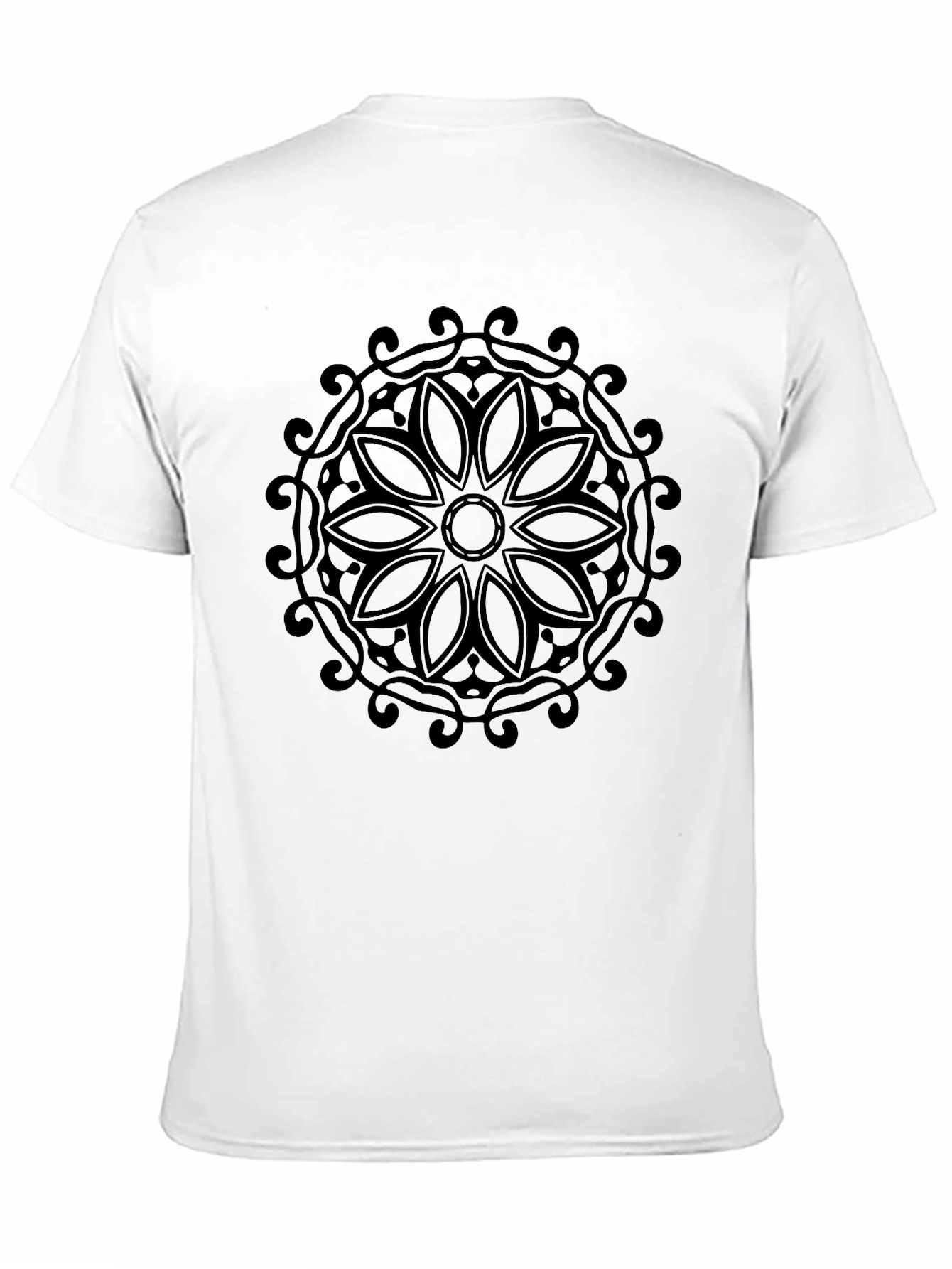 Black Mandala Graphic Tee - Casual Style
