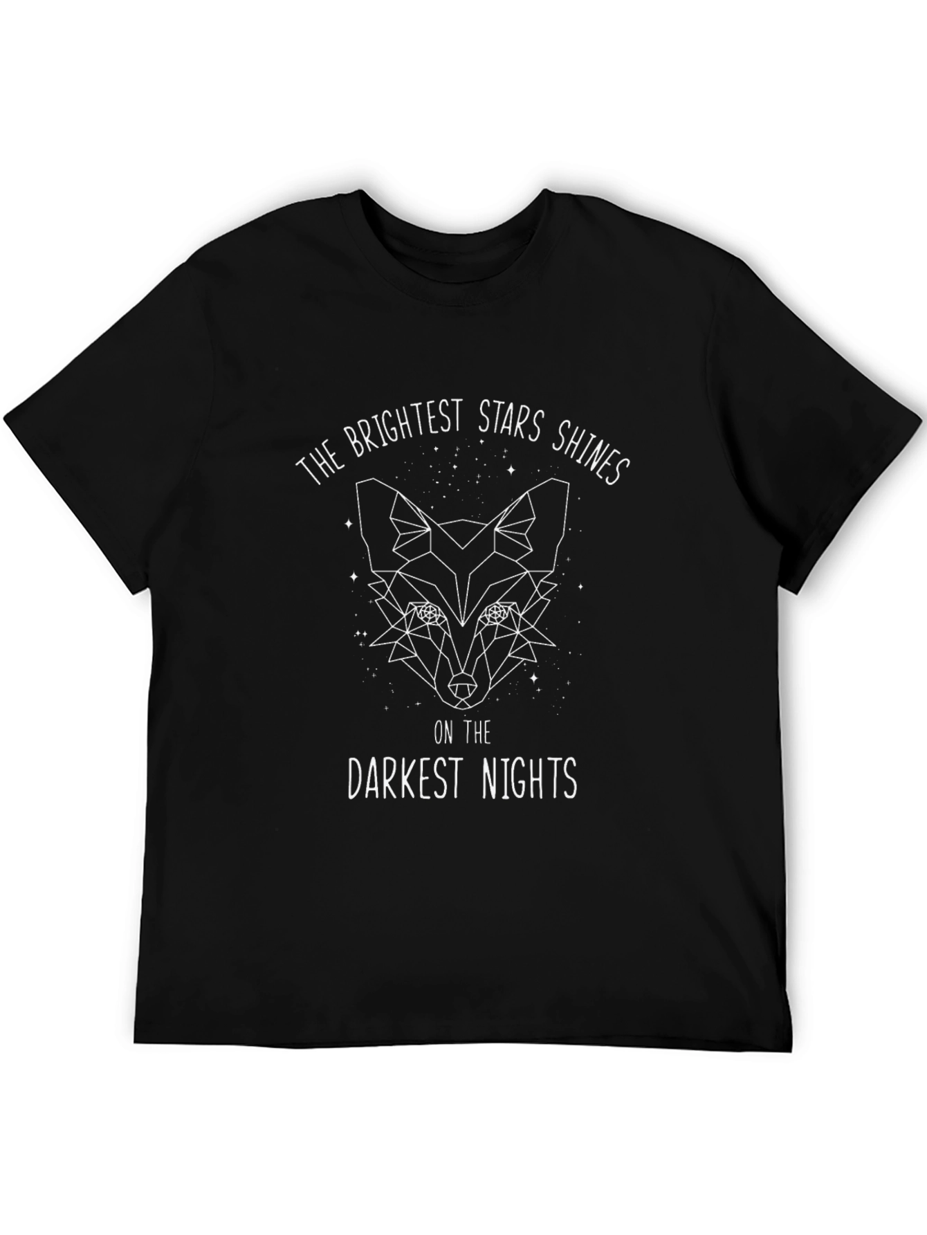 Geometric Fox Graphic Tee - Brightest Stars Shine