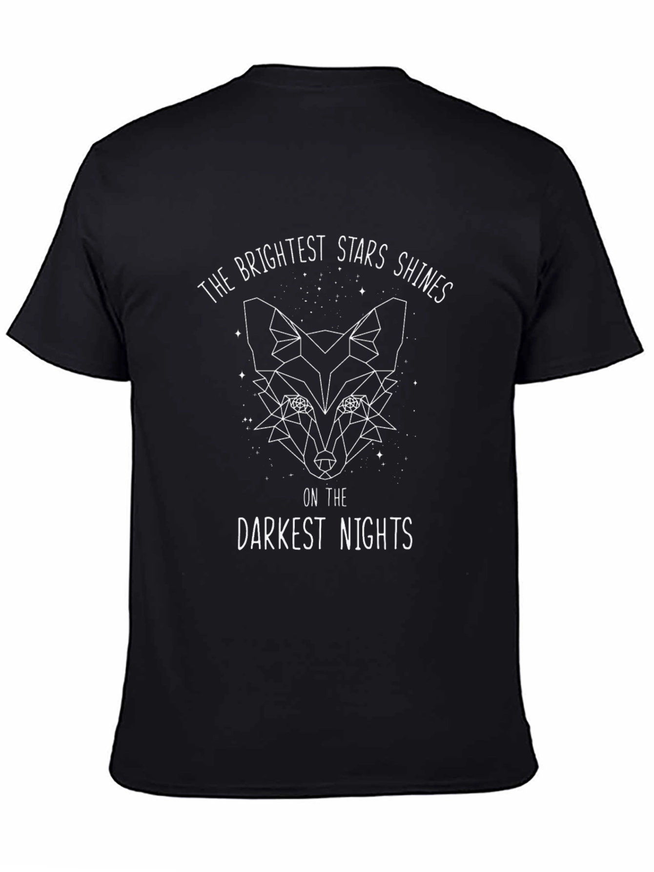 Geometric Fox Graphic Tee - Brightest Stars Shine
