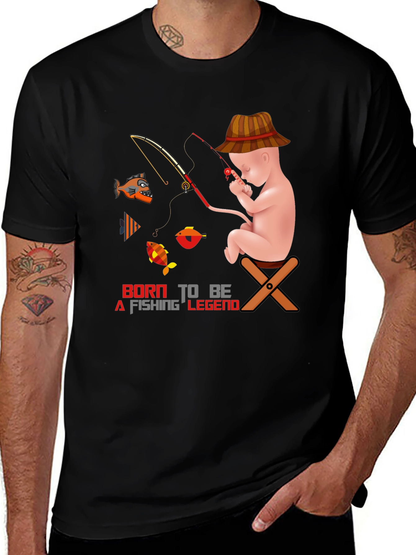 Born to Fish T-Shirt: Fishing Legend