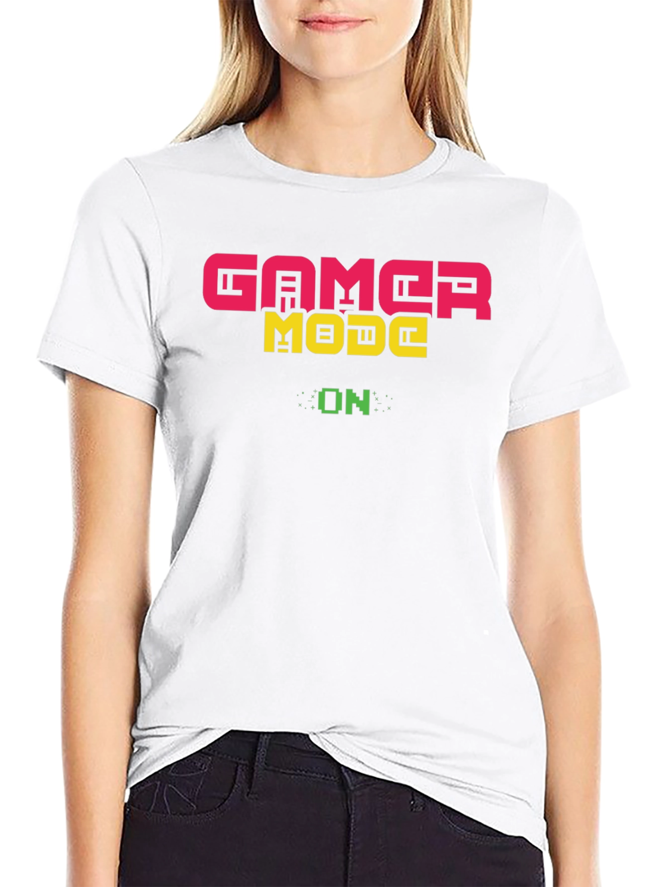 Gamer Mode On T-Shirt - Black Cotton Gaming Tee