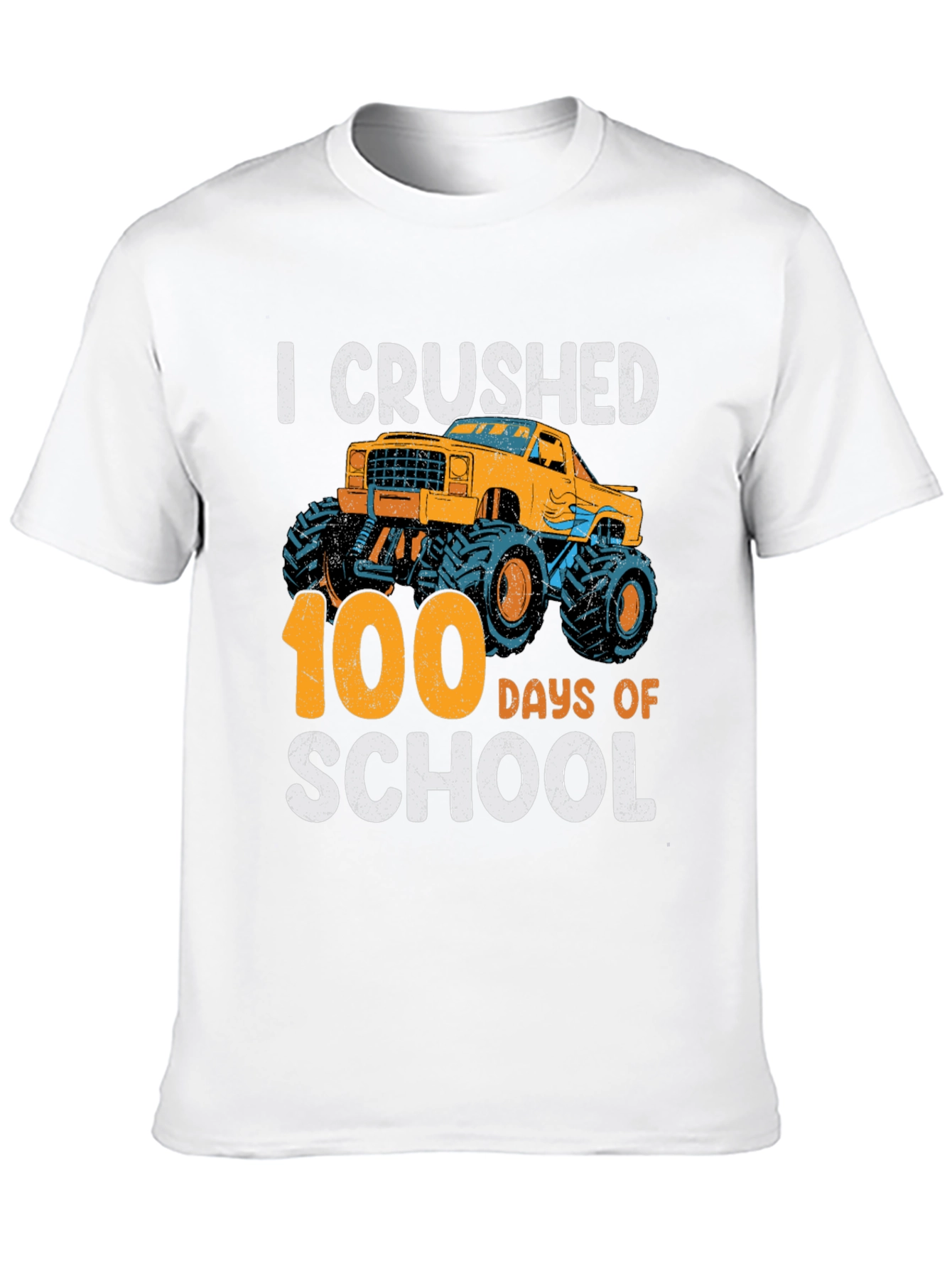 I Crushed 100 Days of School Monster Truck T-Shirt